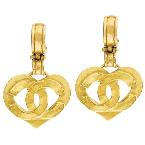 chanel heart and key diamond earrings|Chanel earrings authentic.